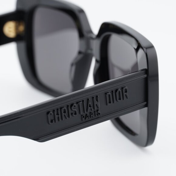 Dior WILDIOR S3U 10A0 Sunglasses Black Square Frame, Smoke Lenses main image 8